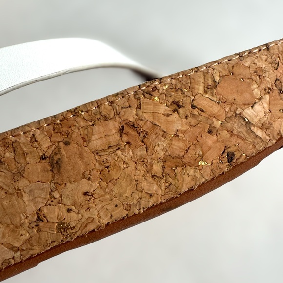 Fitflop Linny White Cork Wedge Flip Flops Thong Sandals Size 10 - Picture 6 of 9